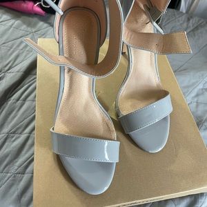 Gray high heels